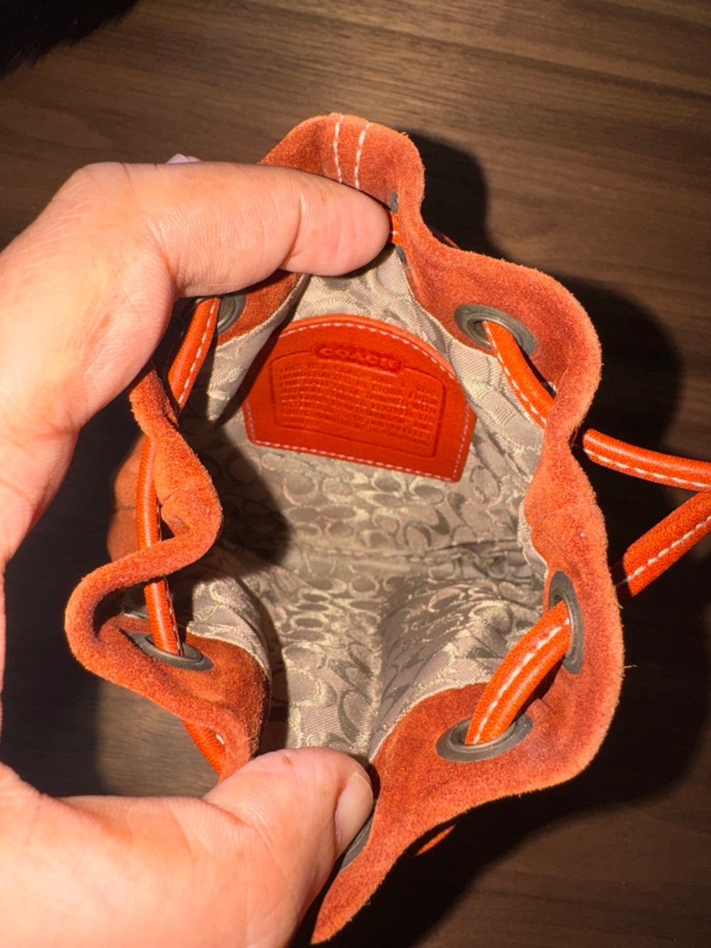 Vintage Coach suede wrislet - Picture 7 of 11